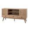 Telamon Oak 57 in. TV Stand for TVs up to 65 in. with Drawers by JAYDEN CREATION
