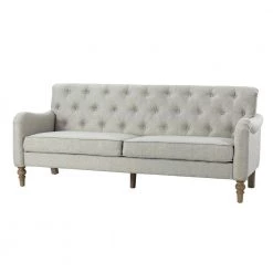Megareus 81 in. Oatmeal Sofa with Wood Frame by JAYDEN CREATION -JAYDEN CREATION Sales oatmeal jayden creation sofas couches sfyjh0503 oatmeal a b c3 1000