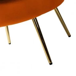 Fidelia Orange Barrel Accent Arm Chair with Golden Base by JAYDEN CREATION -JAYDEN CREATION Sales orange jayden creation accent chairs chm0119 orange fa 1000