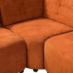 Maril Orange 37 in. Polyester Three Pieces Corner Sectional-2A+B by JAYDEN CREATION -JAYDEN CREATION Sales orange jayden creation sectional sofas sfqh0243 orange 2a b 44 1000