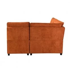 Maril Orange 37 in. Polyester Three Pieces Corner Sectional-2A+B by JAYDEN CREATION -JAYDEN CREATION Sales orange jayden creation sectional sofas sfqh0243 orange 2a b 66 1000
