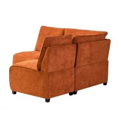 Maril Orange 37 in. Polyester Three Pieces Corner Sectional-2A+B by JAYDEN CREATION -JAYDEN CREATION Sales orange jayden creation sectional sofas sfqh0243 orange 2a b c3 1000