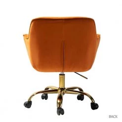 Helen Orange Velvet Swivel Task Chair with Tufted Back by JAYDEN CREATION -JAYDEN CREATION Sales orange jayden creation task chairs ofdt0092 orange 66 1000