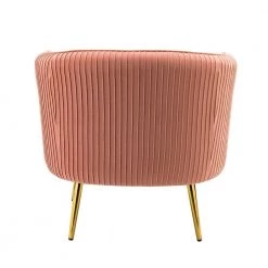 Sarpedon Pink Barrel Chair with Metal Legs (Set of 2) by JAYDEN CREATION 12 Sarpedon Pink Barrel Chair with Metal Legs (Set of 2) by JAYDEN CREATION -JAYDEN CREATION Sales pink jayden creation accent chairs chm0458 pink s2 66 1000