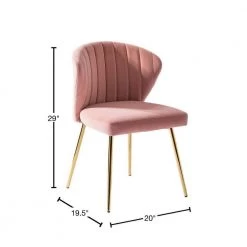 Luna Pink Gold Legs Side Chair by JAYDEN CREATION -JAYDEN CREATION Sales pink jayden creation accent chairs chm6125a pink 40 1000