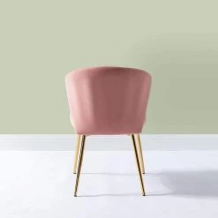 Luna Pink Gold Legs Side Chair by JAYDEN CREATION -JAYDEN CREATION Sales pink jayden creation accent chairs chm6125a pink 66 1000