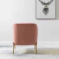 Nora Pink Gold Legs Accent Chair Set of 2 by JAYDEN CREATION -JAYDEN CREATION Sales pink jayden creation accent chairs chm6154a pink s2 66 1000