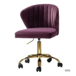 Ilia Purple Swivel Task Chair by JAYDEN CREATION