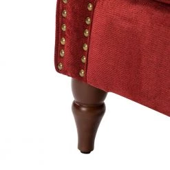 Aegina Red Armchair with Nailhead Trim (Set of 2) by JAYDEN CREATION -JAYDEN CREATION Sales red jayden creation accent chairs chm0528 red s2 fa 1000