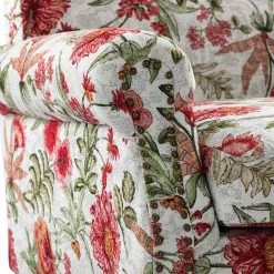 Gianluigi Red Armchair with Nailhead Trims by JAYDEN CREATION -JAYDEN CREATION Sales red jayden creation accent chairs chwh0578 red 4f 1000