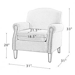 Gianluigi Red Armchair with Nailhead Trims by JAYDEN CREATION -JAYDEN CREATION Sales red jayden creation accent chairs chwh0578 red 76 1000