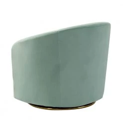 Estefan Sage Comfy Swivel Barrel Chair with Metal Base by JAYDEN CREATION -JAYDEN CREATION Sales sage jayden creation accent chairs chm0240 sage c3 1000