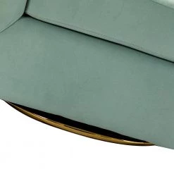 Estefan Sage Comfy Swivel Barrel Chair with Metal Base by JAYDEN CREATION -JAYDEN CREATION Sales sage jayden creation accent chairs chm0240 sage fa 1000