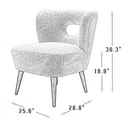 Mini Sage Vegan Lambskin Sherpa Upholstery Barrel Chair (Set of 2) by JAYDEN CREATION -JAYDEN CREATION Sales sage jayden creation accent chairs hm0004 sage s2 76 1000