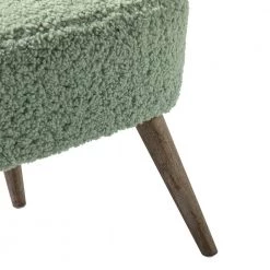 Mini Sage Vegan Lambskin Sherpa Upholstery Barrel Chair (Set of 2) by JAYDEN CREATION -JAYDEN CREATION Sales sage jayden creation accent chairs hm0004 sage s2 fa 1000