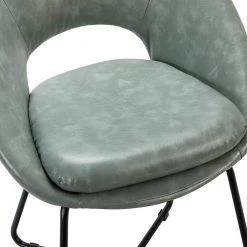 Marla Sage Dining Chair with Cross-Shaped Metal Base by JAYDEN CREATION -JAYDEN CREATION Sales sage jayden creation dining chairs dcm0306 sage 4f 1000