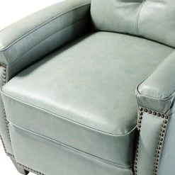Florina Sage Upholstery Genuine Cigar Leather Recliner with Nailhead Trim (Set of 2) by JAYDEN CREATION -JAYDEN CREATION Sales sage jayden creation recliners rclb0172 sage s2 1f 1000
