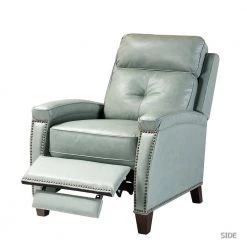 Florina Sage Upholstery Genuine Cigar Leather Recliner with Nailhead Trim (Set of 2) by JAYDEN CREATION -JAYDEN CREATION Sales sage jayden creation recliners rclb0172 sage s2 4f 1000