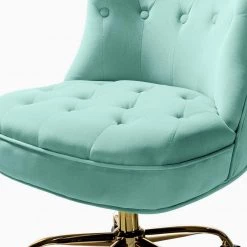 Figeac 100% polyester Sage Tufted Task Chair with Golden Base by JAYDEN CREATION -JAYDEN CREATION Sales sage jayden creation task chairs hofmsy0095 sage 4f 1000