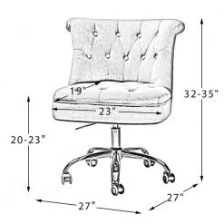 Figeac 100% polyester Sage Tufted Task Chair with Golden Base by JAYDEN CREATION -JAYDEN CREATION Sales sage jayden creation task chairs hofmsy0095 sage 76 1000