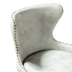 Ecbatana Silver Upholstery Swivel Task Chair with Nailhead Trim by JAYDEN CREATION 15 Ecbatana Silver Upholstery Swivel Task Chair with Nailhead Trim by JAYDEN CREATION -JAYDEN CREATION Sales silver jayden creation task chairs hofmsy0117 silver 1f 1000