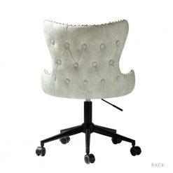 Ecbatana Silver Upholstery Swivel Task Chair with Nailhead Trim by JAYDEN CREATION 12 Ecbatana Silver Upholstery Swivel Task Chair with Nailhead Trim by JAYDEN CREATION -JAYDEN CREATION Sales silver jayden creation task chairs hofmsy0117 silver 66 1000