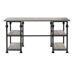 Fermin 60 in. W Smoke Writing Desk with Black Base by JAYDEN CREATION -JAYDEN CREATION Sales smoke jayden creation writing desks dkjnf0061 smoke 66 1000