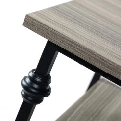 Fermin 60 in. W Smoke Writing Desk with Black Base by JAYDEN CREATION -JAYDEN CREATION Sales smoke jayden creation writing desks dkjnf0061 smoke 77 1000