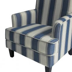 Filton Black Leg Stripe Comfy Arm Chair (Set of 2) by JAYDEN CREATION -JAYDEN CREATION Sales stripe jayden creation accent chairs chhy0034 stripe s2 4f 1000