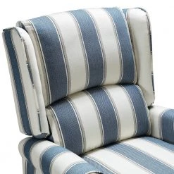 Bogazk Stripe Navy Manual Recliner with Rubber Wood Legs (Set of 2) by JAYDEN CREATION -JAYDEN CREATION Sales stripe navy jayden creation recliners hrchd0194 4 s2 44 1000