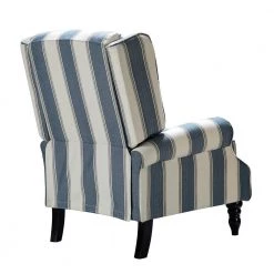 Bogazk Stripe Navy Manual Recliner with Rubber Wood Legs (Set of 2) by JAYDEN CREATION -JAYDEN CREATION Sales stripe navy jayden creation recliners hrchd0194 4 s2 c3 1000