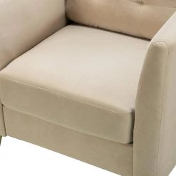 Selma Tan Club Chair with Arms (Set of 2) by JAYDEN CREATION -JAYDEN CREATION Sales tan jayden creation accent chairs chyjh0216 tan s2 4f 1000