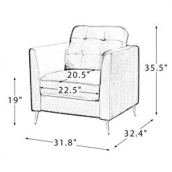 Selma Tan Club Chair with Arms (Set of 2) by JAYDEN CREATION -JAYDEN CREATION Sales tan jayden creation accent chairs chyjh0216 tan s2 76 1000