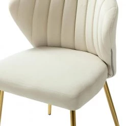 Milia Golden Legs Tan Tufted Dining Side Chair (Set of 2) by JAYDEN CREATION 16 Milia Golden Legs Tan Tufted Dining Side Chair (Set of 2) by JAYDEN CREATION -JAYDEN CREATION Sales tan jayden creation dining chairs chm0011 s2 tan 44 1000