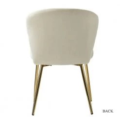Milia Golden Legs Tan Tufted Dining Side Chair (Set of 2) by JAYDEN CREATION 12 Milia Golden Legs Tan Tufted Dining Side Chair (Set of 2) by JAYDEN CREATION -JAYDEN CREATION Sales tan jayden creation dining chairs chm0011 s2 tan 66 1000