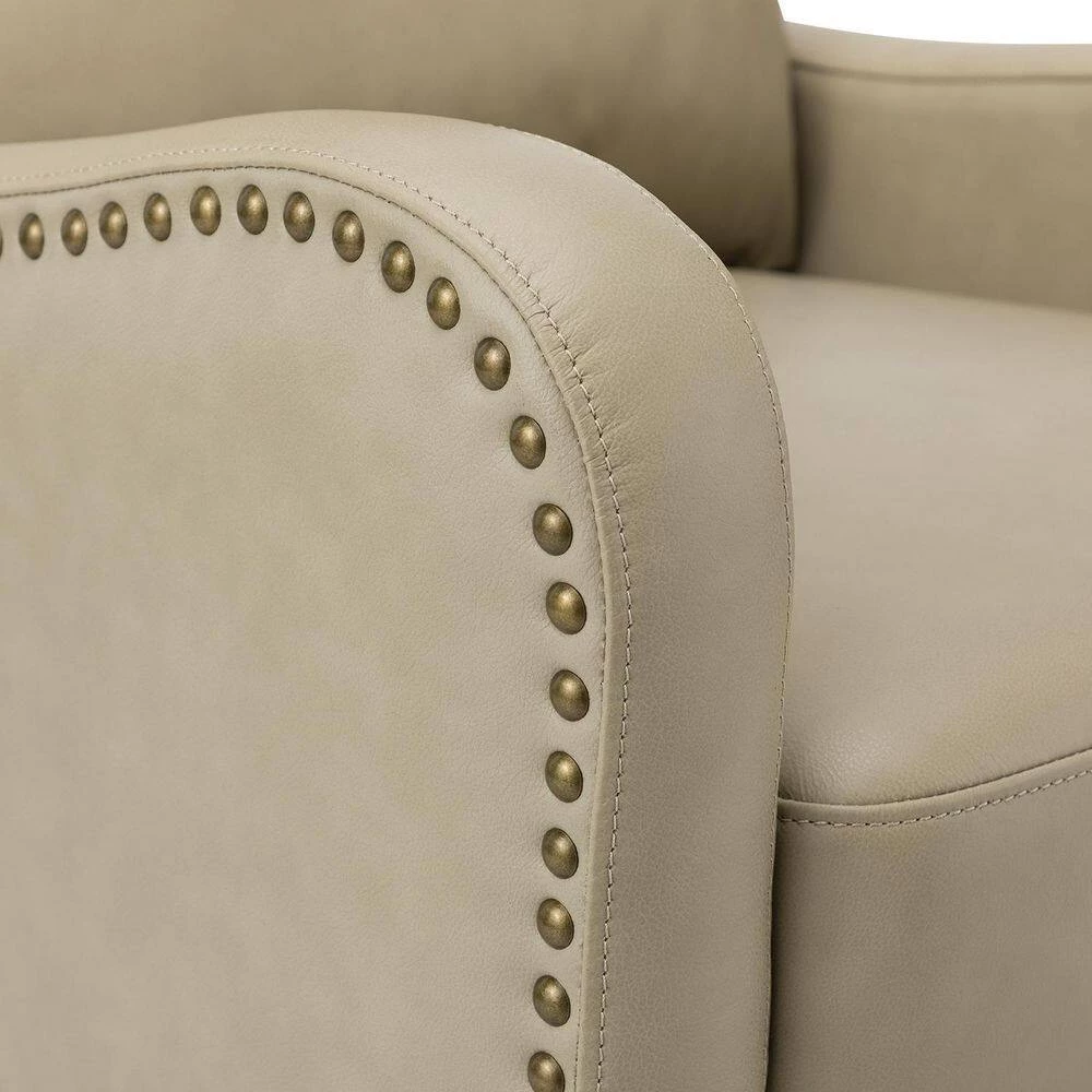 Charles Tan Genuine Leather Recliner with Solid Wood Legs by JAYDEN CREATION 5 Charles Tan Genuine Leather Recliner with Solid Wood Legs by JAYDEN CREATION - Image 5