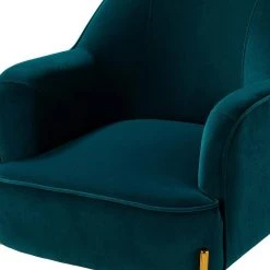 Nora Teal Gold Metal Leg Velvet Accent Chair by JAYDEN CREATION -JAYDEN CREATION Sales teal jayden creation accent chairs chm6154a teal 4f 1000