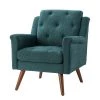 Oechalia Teal Armchair with Button-tufted by JAYDEN CREATION