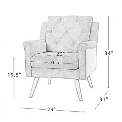 Oechalia Teal Armchair with Button-tufted by JAYDEN CREATION -JAYDEN CREATION Sales teal jayden creation accent chairs chwh0526 teal 76 1000