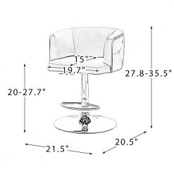 Magali Teal 35.5 in Bar Stool with Metal Swivel Base (Set of 2) by JAYDEN CREATION -JAYDEN CREATION Sales teal jayden creation bar stools bsm0286 teal s2 76 1000