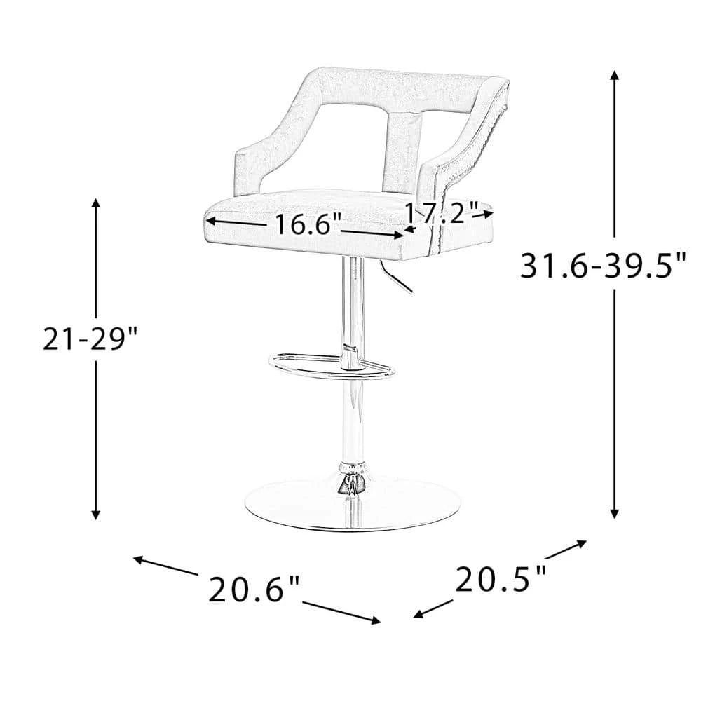 Napoli Swivel 39.5 in. Teal Adjustable Height Low Back Metal Bar Stool by JAYDEN CREATION 9 Napoli Swivel 39.5 in. Teal Adjustable Height Low Back Metal Bar Stool by JAYDEN CREATION - Image 9