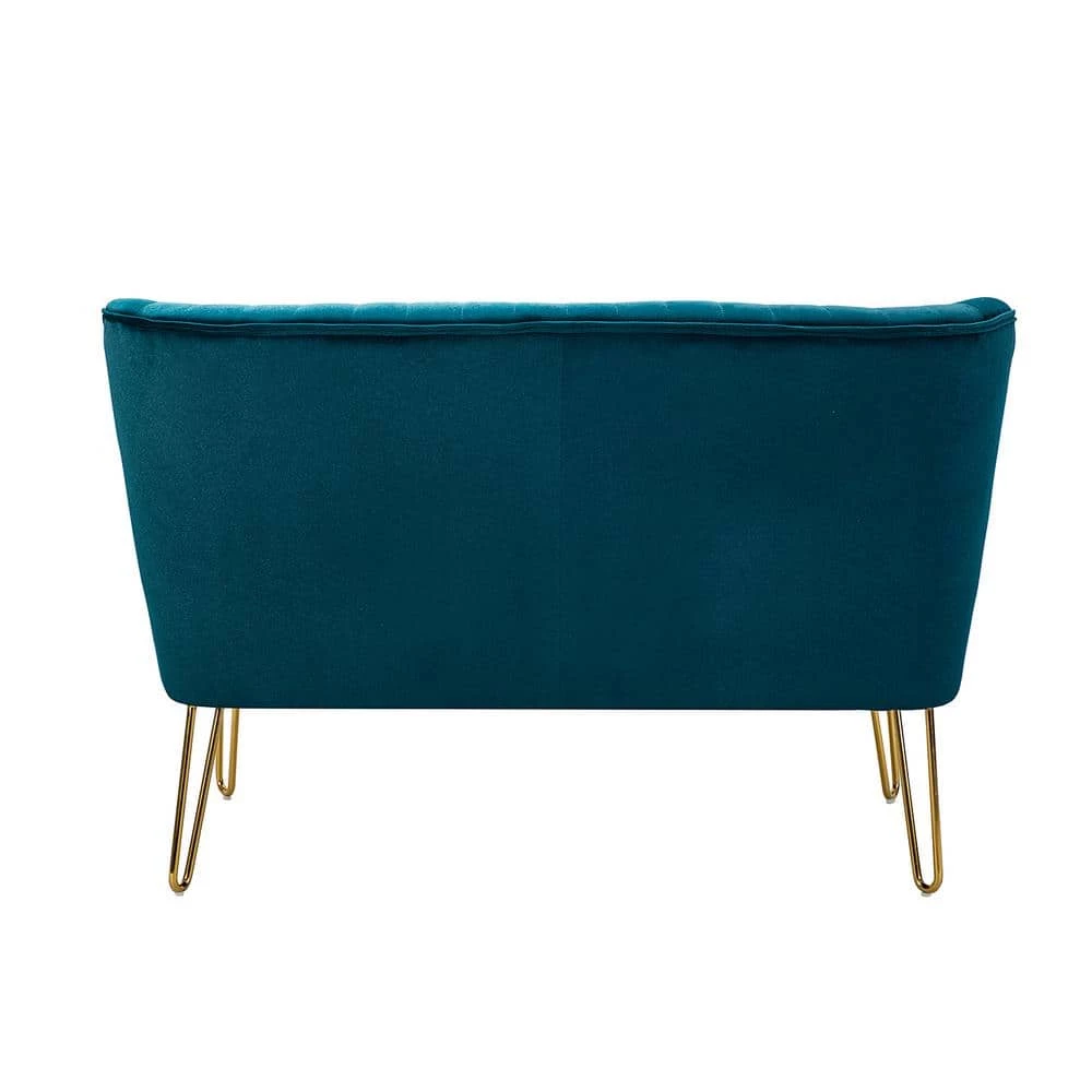 Alonzo 45 in. 3-Piece Teal Living Room Set with Tufted Back Design by JAYDEN CREATION 3 Alonzo 45 in. 3-Piece Teal Living Room Set with Tufted Back Design by JAYDEN CREATION - Image 3