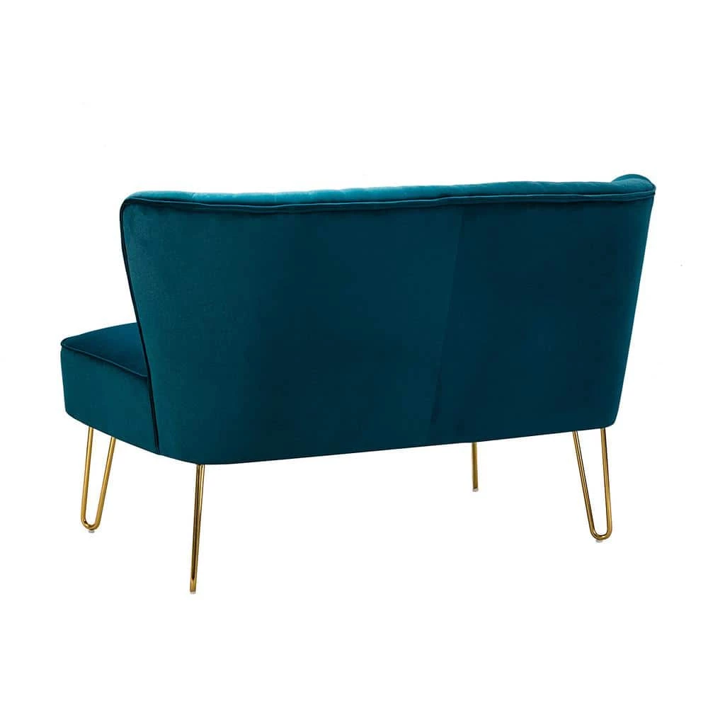 Alonzo 45 in. 3-Piece Teal Living Room Set with Tufted Back Design by JAYDEN CREATION 4 Alonzo 45 in. 3-Piece Teal Living Room Set with Tufted Back Design by JAYDEN CREATION - Image 4