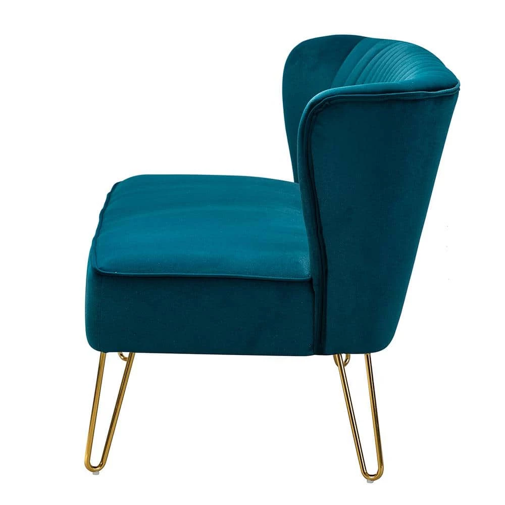 Alonzo 45 in. 3-Piece Teal Living Room Set with Tufted Back Design by JAYDEN CREATION 2 Alonzo 45 in. 3-Piece Teal Living Room Set with Tufted Back Design by JAYDEN CREATION - Image 2