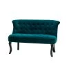 Niccolo 47 in. Teal Loveseat with Cabriole Legs by JAYDEN CREATION