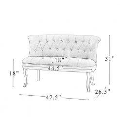 Niccolo 47 in. Teal Loveseat with Cabriole Legs by JAYDEN CREATION -JAYDEN CREATION Sales teal jayden creation loveseats sfs0422 teal 76 1000