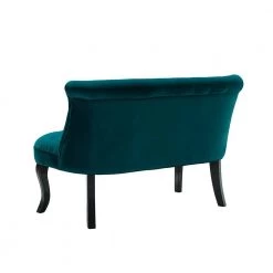 Niccolo 47 in. Teal Loveseat with Cabriole Legs by JAYDEN CREATION -JAYDEN CREATION Sales teal jayden creation loveseats sfs0422 teal c3 1000