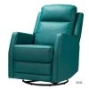 Coral Teal Swivel Recliner by JAYDEN CREATION
