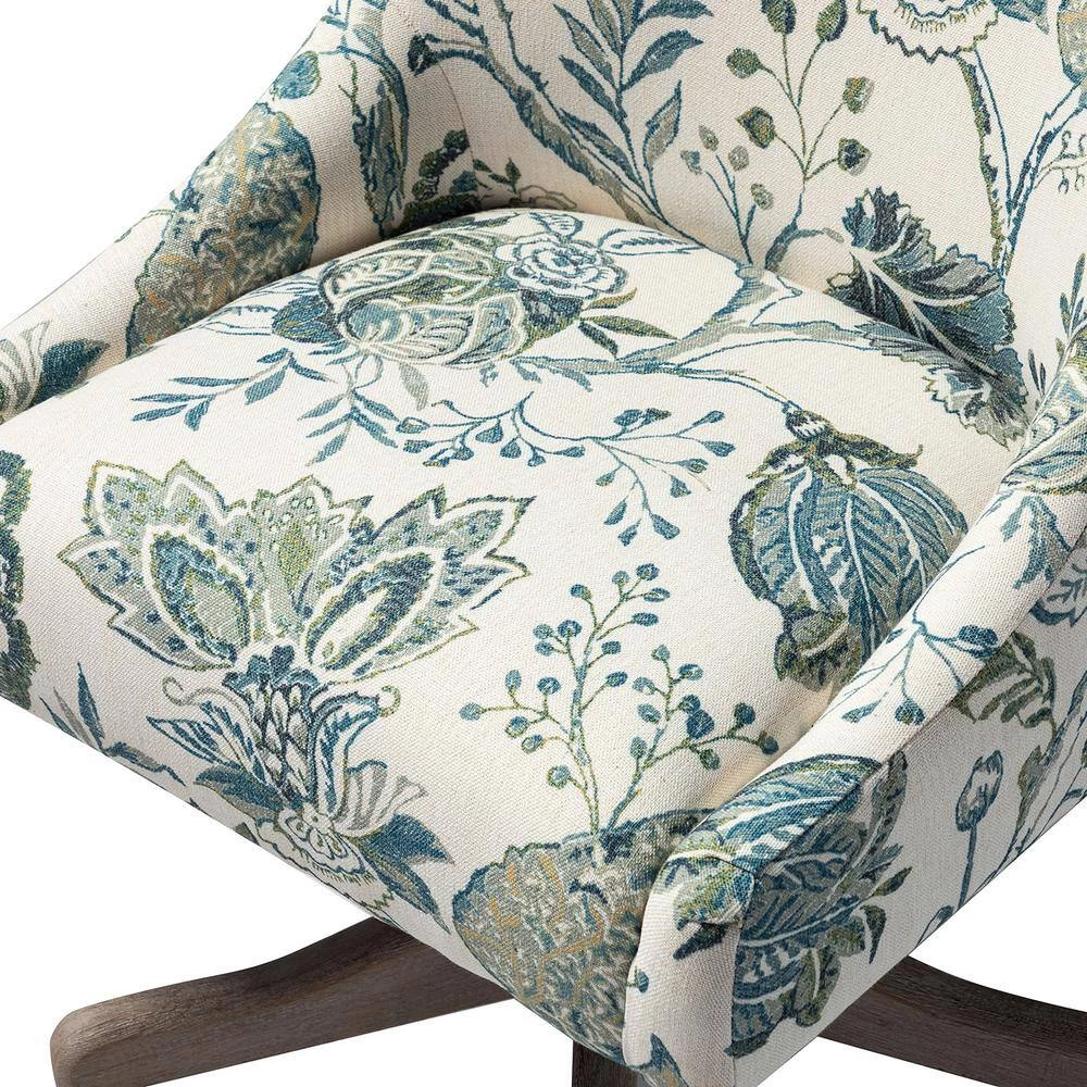 Dalia Teal Fabric Swivel Task Chair by JAYDEN CREATION 5 Dalia Teal Fabric Swivel Task Chair by JAYDEN CREATION - Image 5