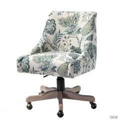 Dalia Teal Fabric Swivel Task Chair by JAYDEN CREATION